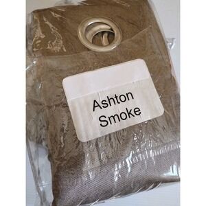 Ashton window curtain panel grommets‎ Smoke 2 pack 50x78 Heavyweight Blackout